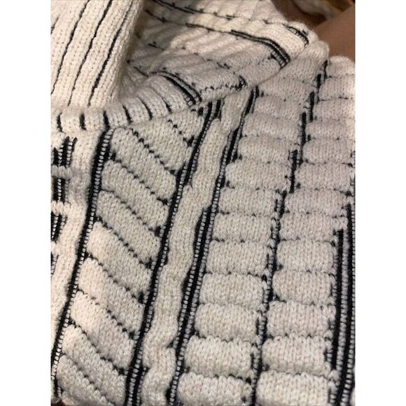 Matison Funnel Neck Sweater Small Cap Sleeve Minimalist Neutral Wool Blend - Picture 4 of 6